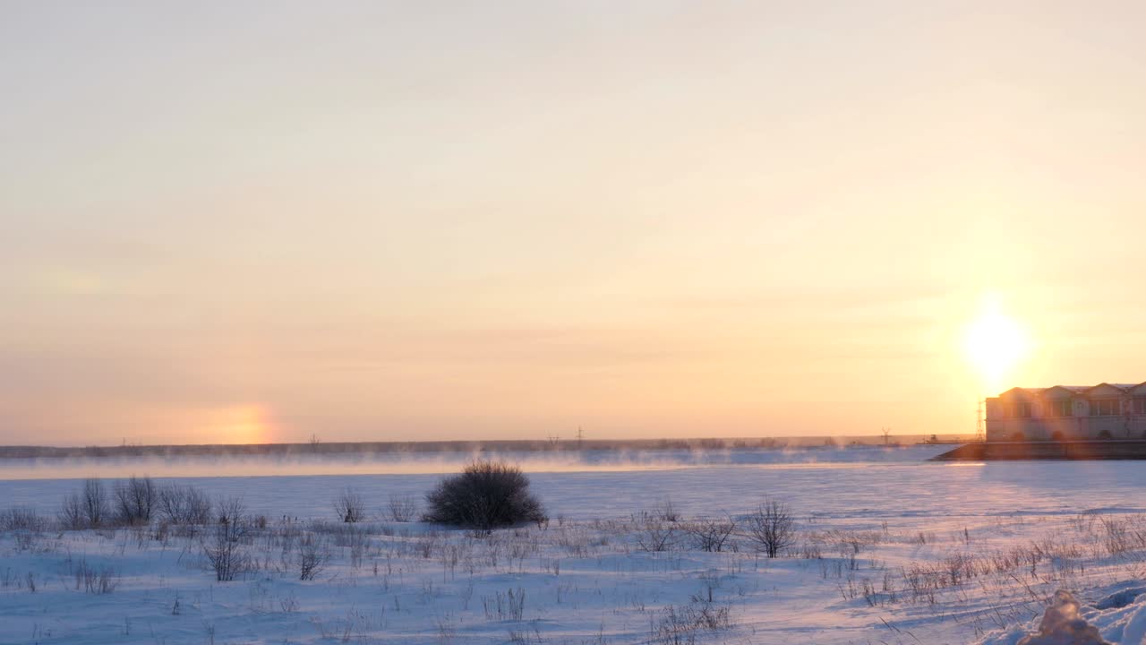 겨울 안개 태양의 홀로