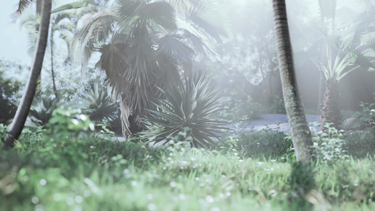 креативные тропические зеленые листья природа концепция весны