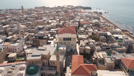 vista aérea da cidade antiga de acre, acre, israel.