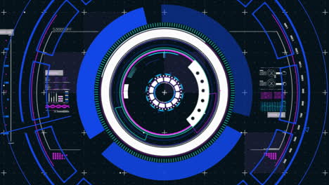 animation of scope scanning over data processing