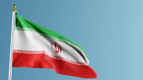 ondeando la bandera de irán