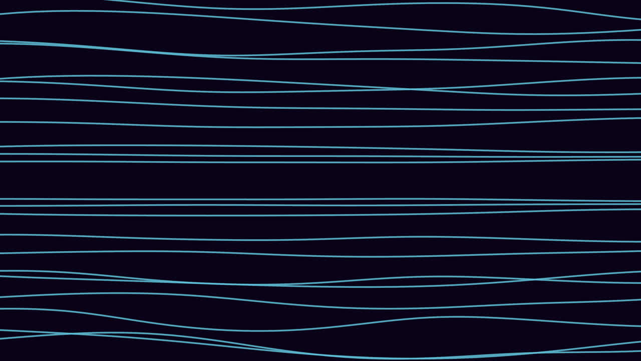 líneas onduladas en zigzag en azul sobre fondo negro