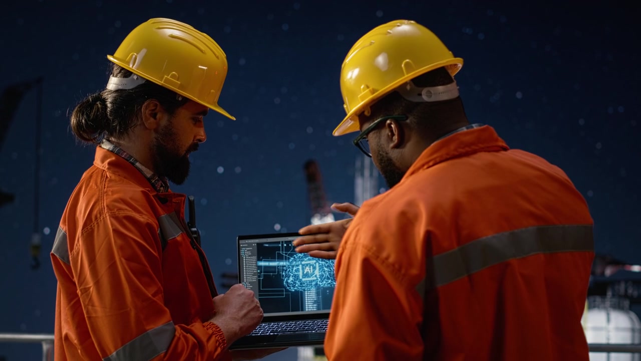 Managing disruption with AI, maritime blockade and drilling rig engineering team