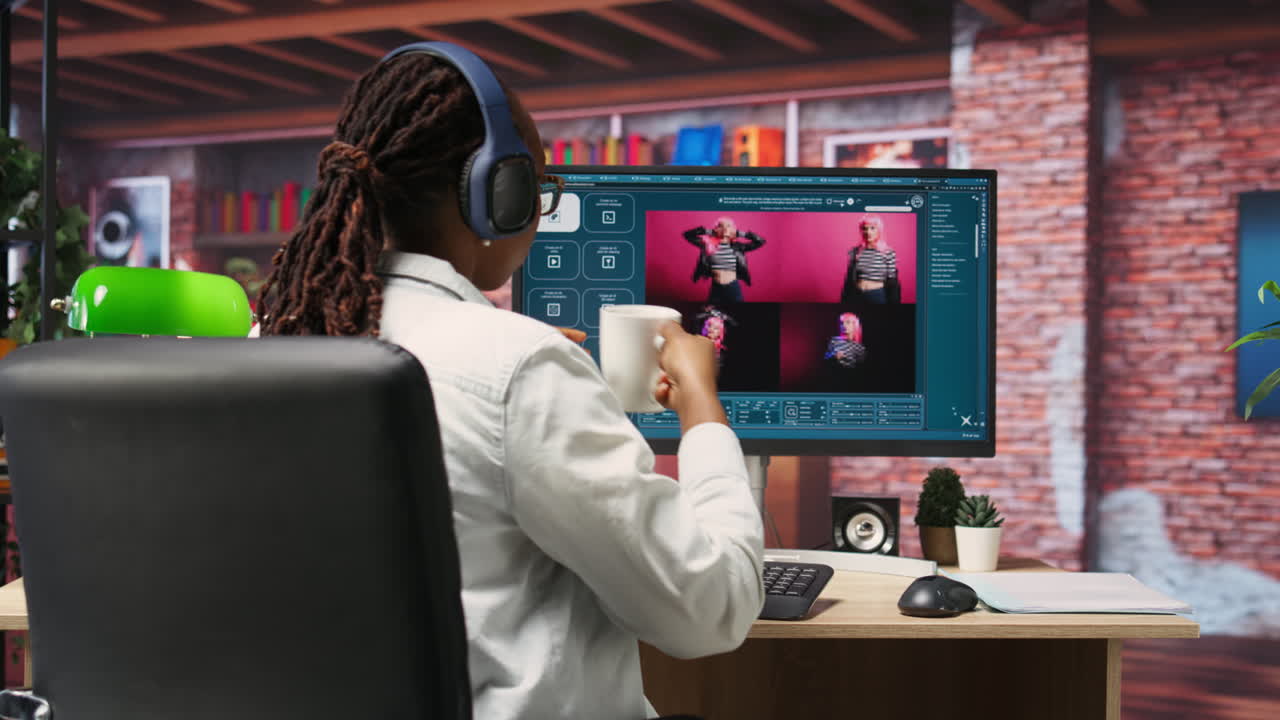 diseñador gráfico diseñando ux para software de ia convirtiendo el mensaje de texto en fotos