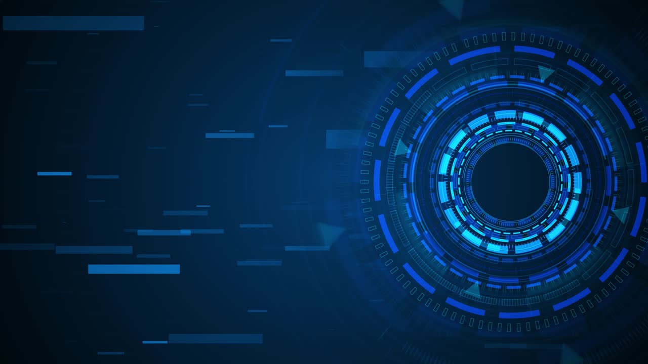 Futuristic round hud hologram dashboard interface target circle digital technology background