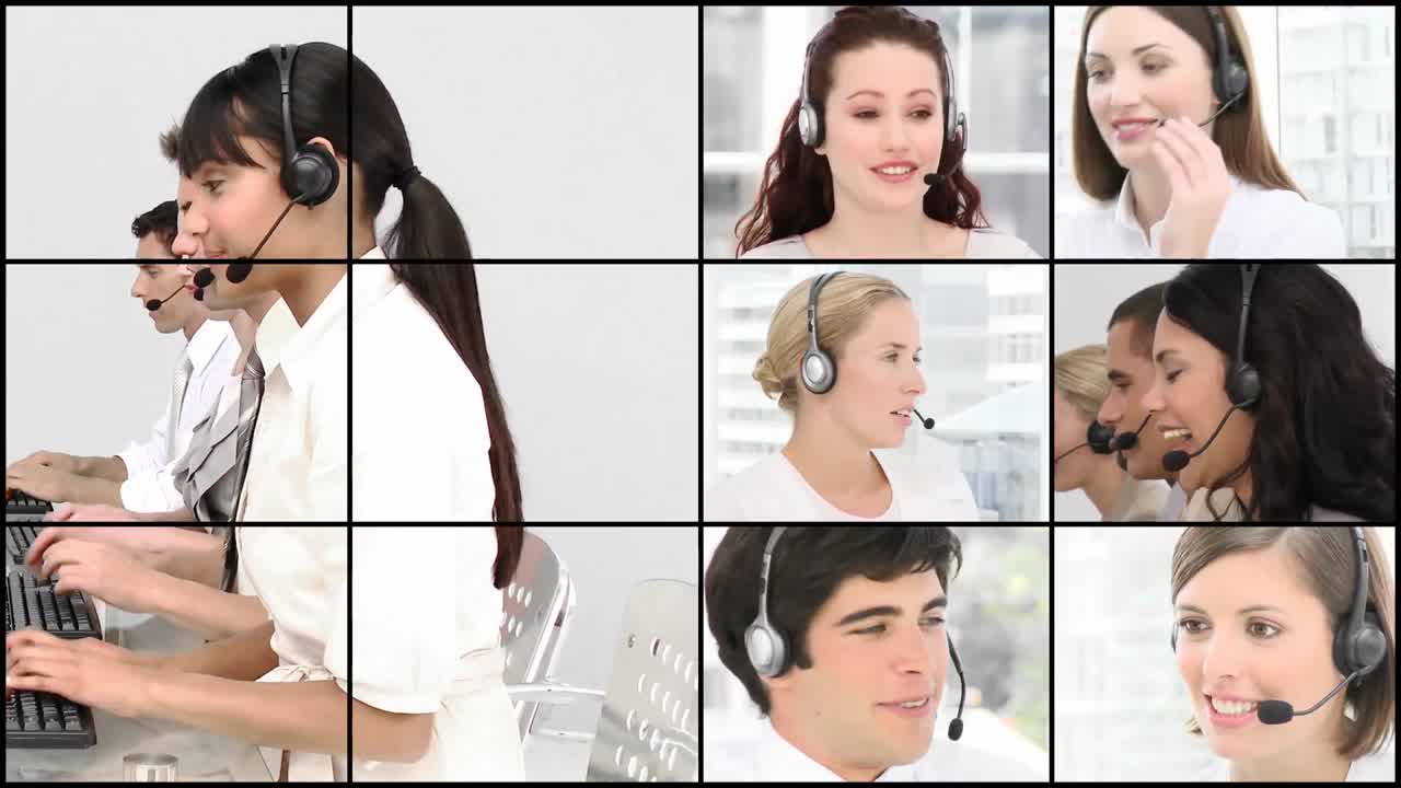 비즈니스 콜 센터의 hd 비디오 영상