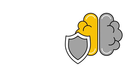 4k video of cartoon abstract brainstorming creative icon.