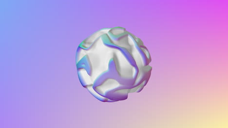 esfera metálica reflectante en el modelo 3d