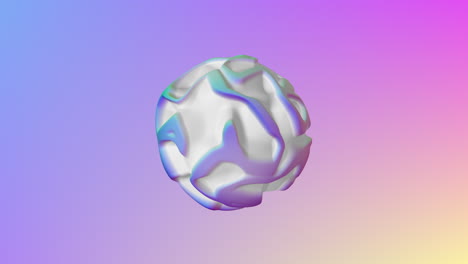 reflective metallic sphere in 3d model