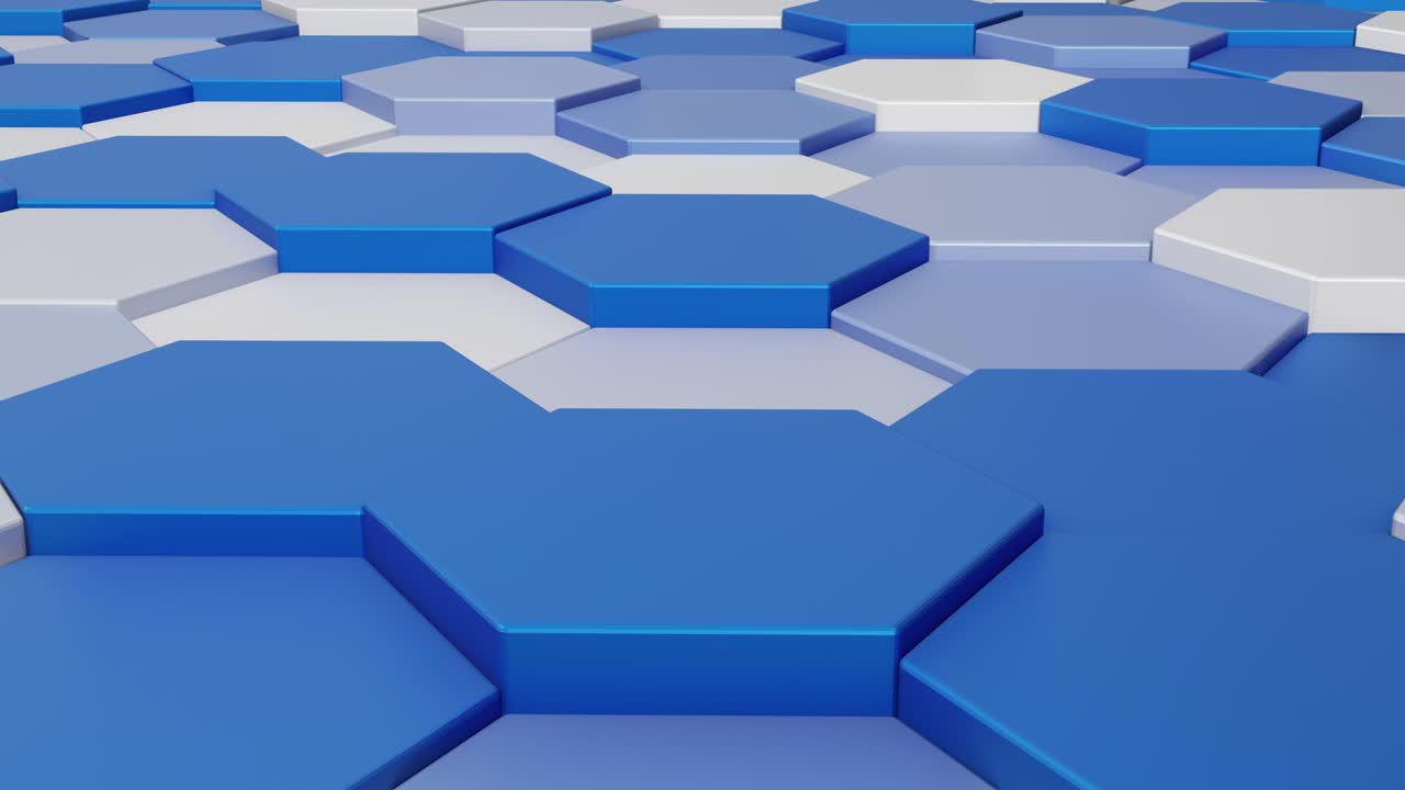el patrón hexagonal salta, el fondo 4k, el video de bucle de animación cg,