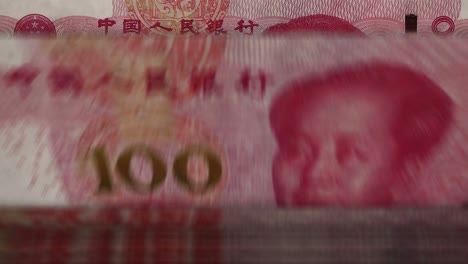 el yuan chino frente al dólar estadounidense, el dinero, los billetes, la animación de bucle.