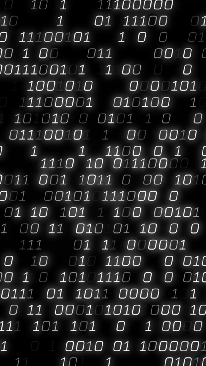 Animation of binary coding on black background