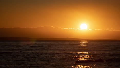 Time-lapse-video-of-rising-sun-trough-the-clods-over-Oslofjord-in-Southern-Norway