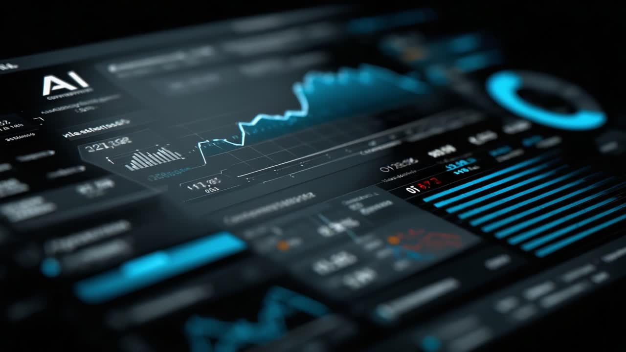 Analytical Data Dashboard Showcasing AI Parameters and Insights with Interactive Graphs and Metrics for Enhanced Decision-Making and Visualization