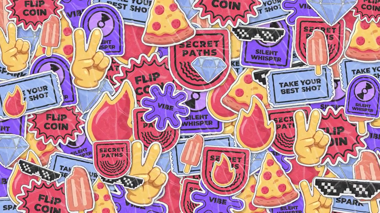Fun Animated Sticker Background