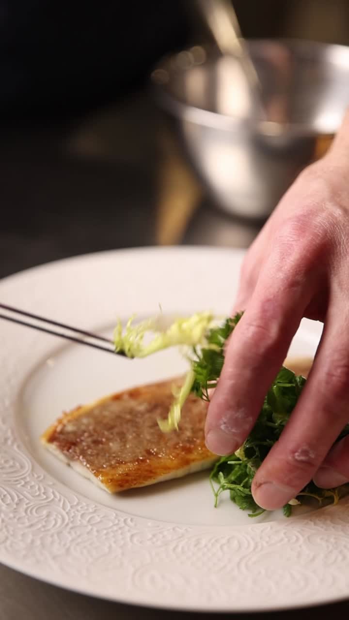 Fish Plating with Greens