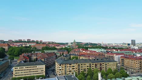 Aerial-towards-the-Svenska-Mässan-convention-center