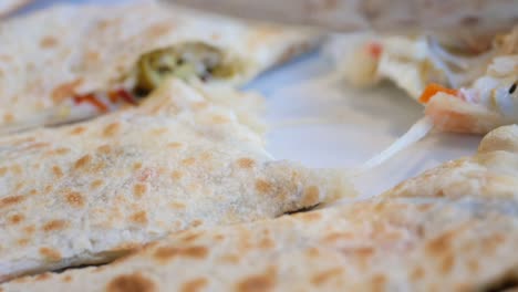 delicious quesadillas with vegetables and cheese