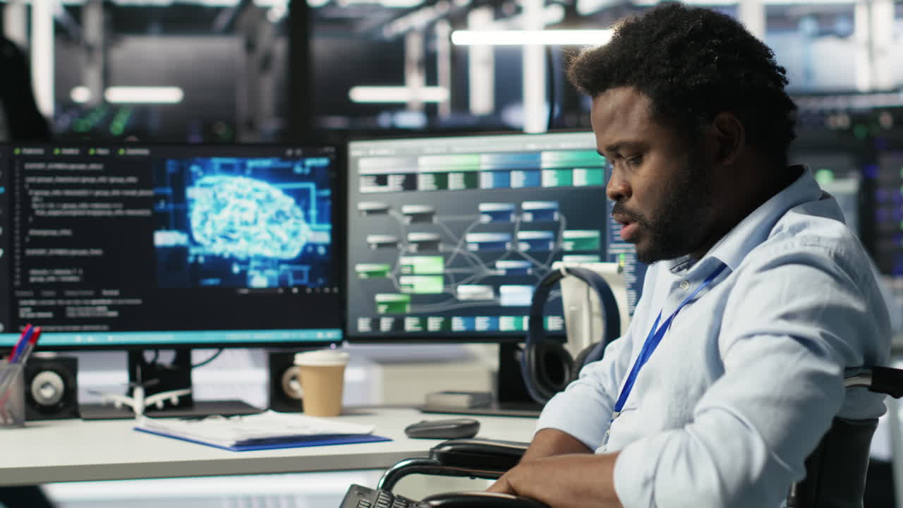 Engineer with paraplegia in data center annoyed by slow AI node tree software