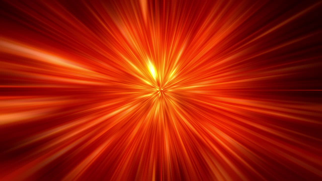 animación en bucle abstracto brillo radial naranja brillo luz rotación con energía explotando túnel bucle vj sin costura. 4k 3d renderización holograma pantalla consiste en campo de energía de explosión brillante y centro tecnología máquina de ciencia ficción