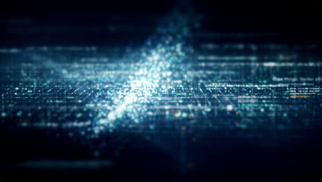 matriz de datos futurista, telemetría y cifrado de números visualización de simulación para visualización de cabeza en el ciberespacio abstracto de enfoque entorno de fondo