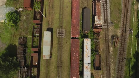 Aerial-Shot-of-an-Old-Railroad