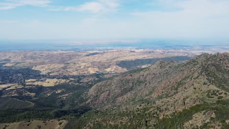 vista aérea desde el monte diablo del pico norte, el monte sión y el pico principal