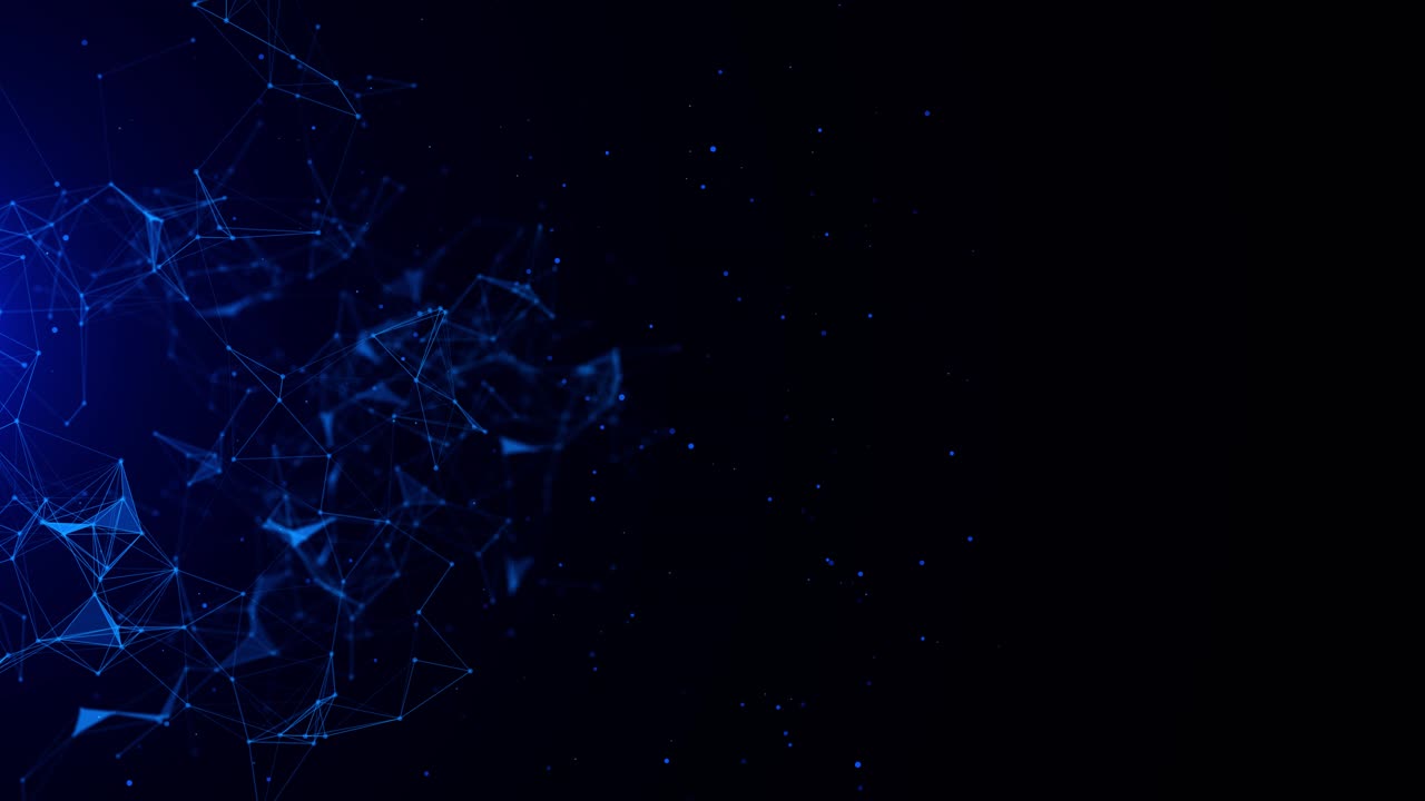 Futuristic abstract technology plexus numbers screensaver background for technology presentations