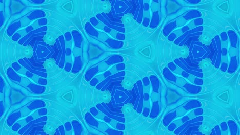 3d stylish abstract looped bg like wavy symmetrical pattern like kaleidoscopic structure with waves, blue liquid glass with beautiful gradient colors. 4k trendy colorful fluid animation