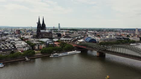 cologne, germany: aerial view of the cityscape