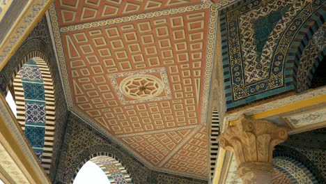 detail of the interior of the dome of the chain in jerusalem