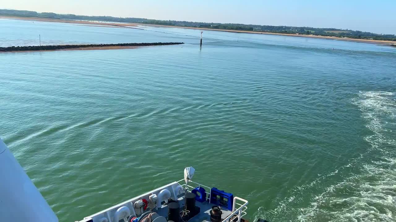 Calm waters as the ferry leaves the harbour
