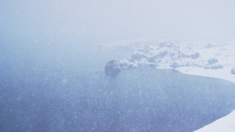 snow covered coast, iceland