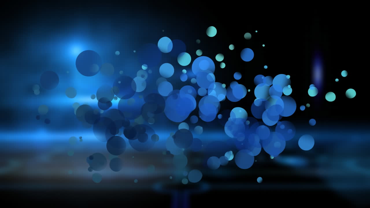 블루 보케 조명