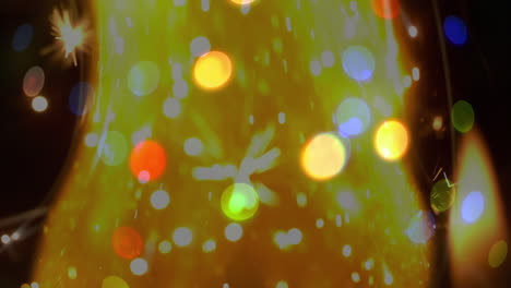 animación de chispas y formas sobre puntos