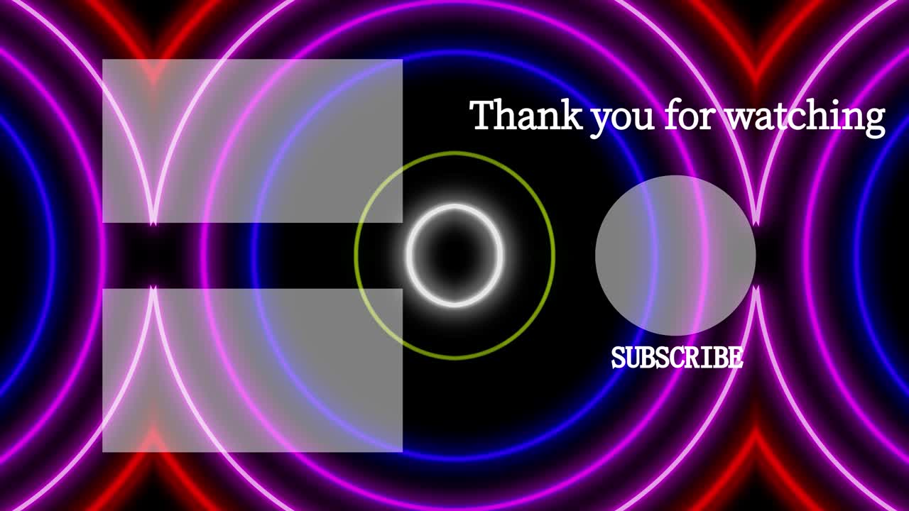 네온 표지판 패턴 엔드 카드 엔딩 스크린 모션 그래픽