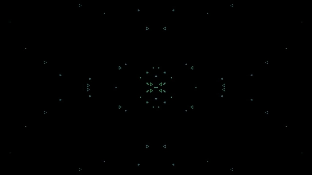Abstract Geometric Pattern Pulsing on Black Background