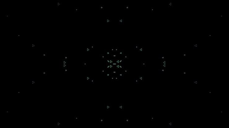 Abstract Geometric Pattern Pulsing on Black Background