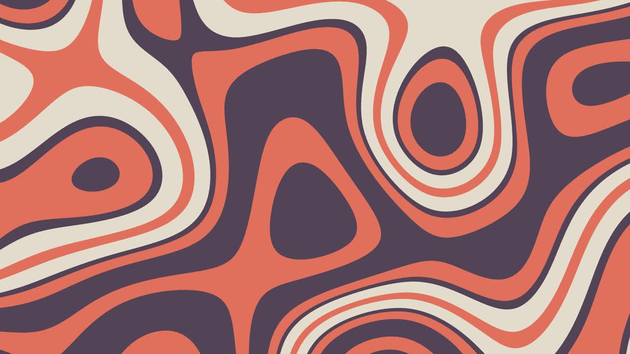 Orange Wave Round Shapes Background