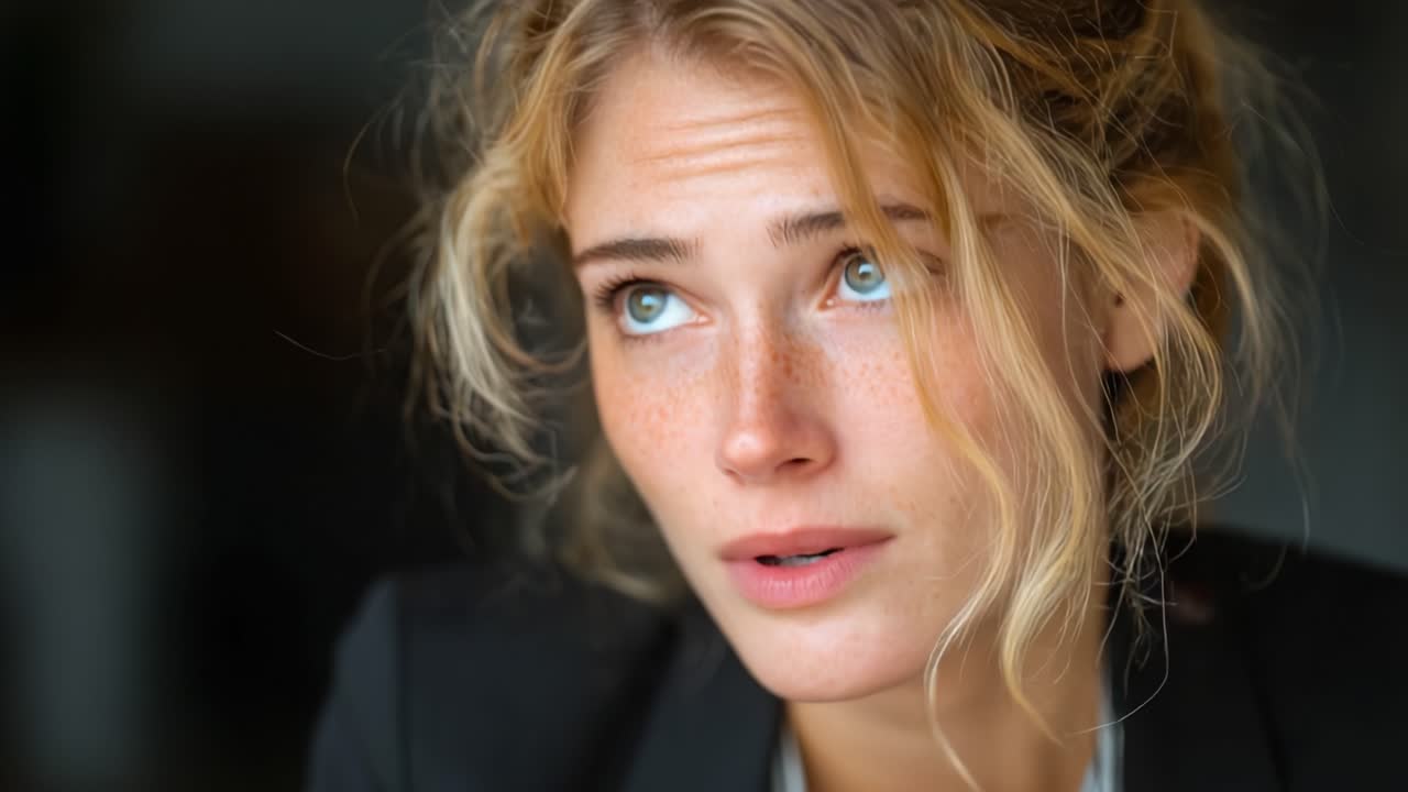 Una profonda riflessione: catturare il viaggio emotivo di una giovane donna in due scatti, evidenziando contemplazione, incertezza e la ricerca di chiarezza nei suoi pensieri.