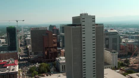 disparo aéreo salt lake city utah edificios del centro