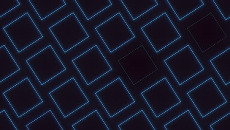 A-Neon-Blue-Cubes-On-A-Black-Background