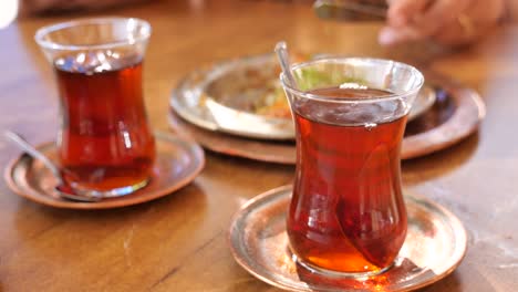 turkish tea and dessert