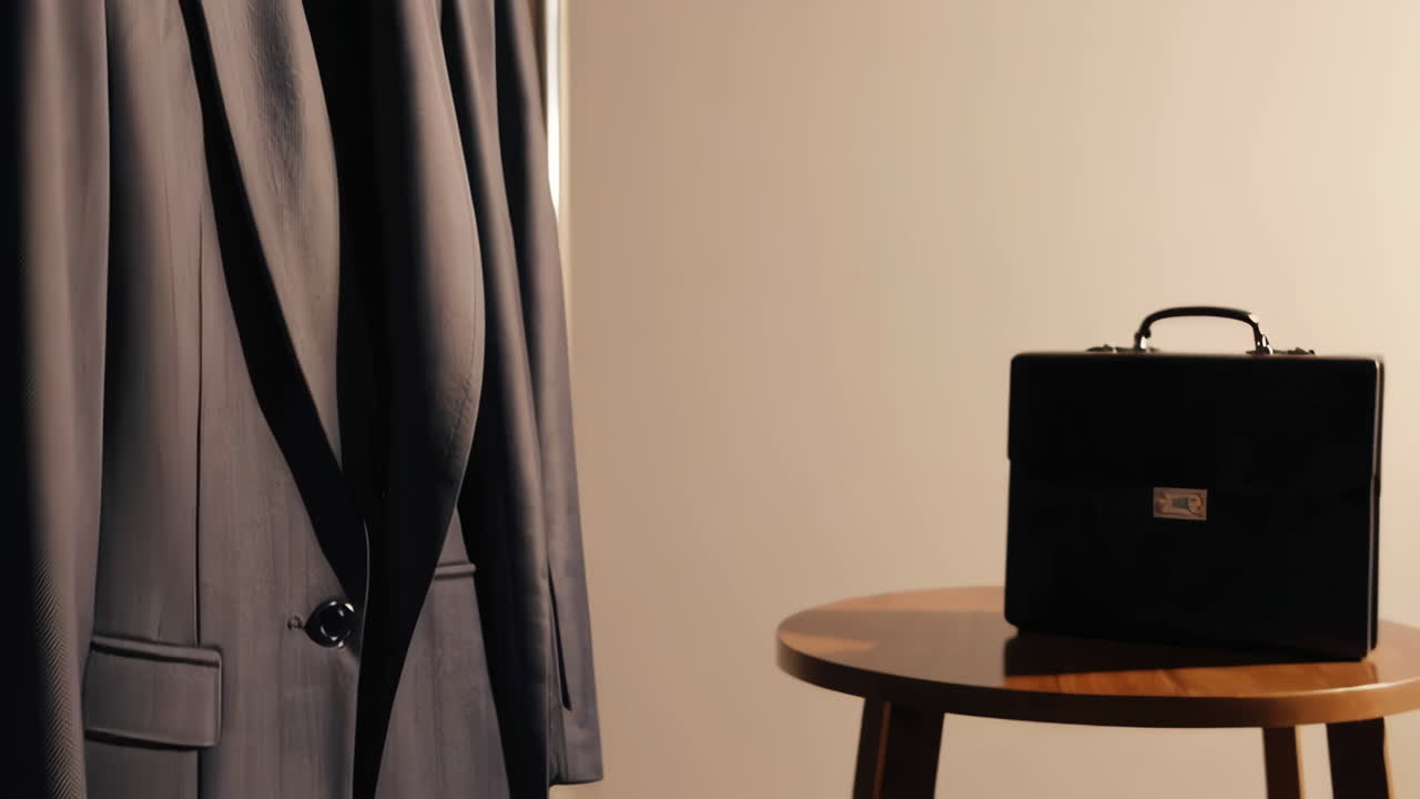 Close-up of a suit jacket