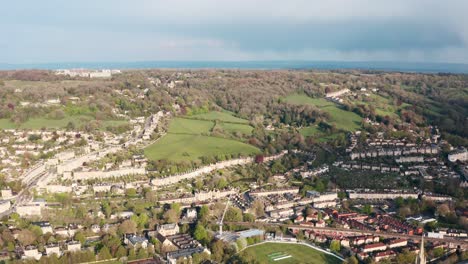 Drone-shot-over-Western-Bath-city-at-sunset