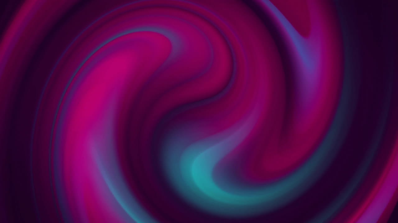 Animation of pink and blue shapes moving on black background