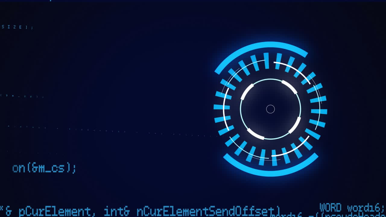 animación del escaneo del alcance y el procesamiento de datos