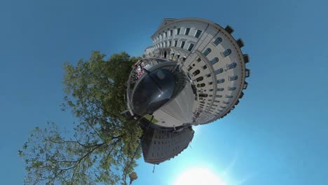 little planet format of munich in germany