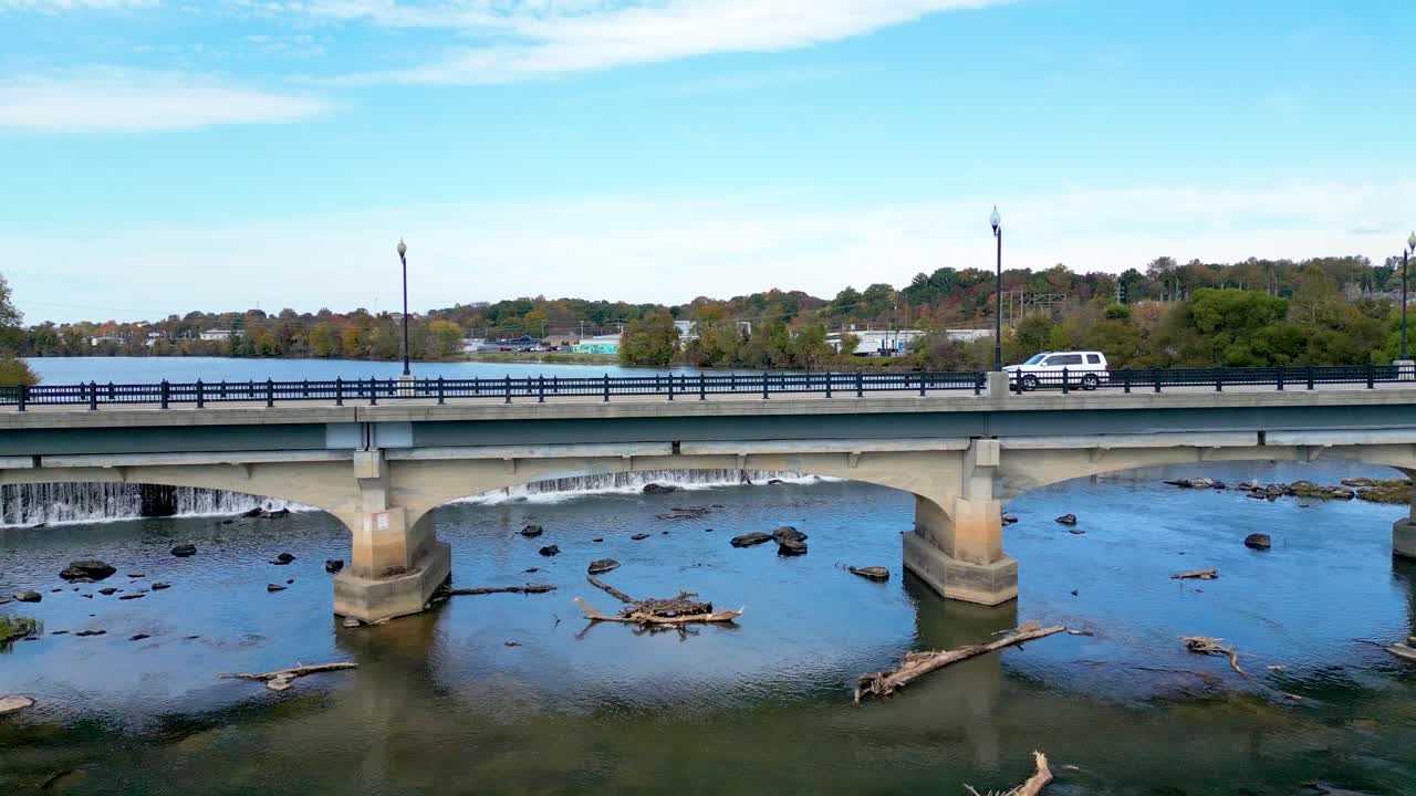 Tracking along the Union Street Bridge in Danville VA