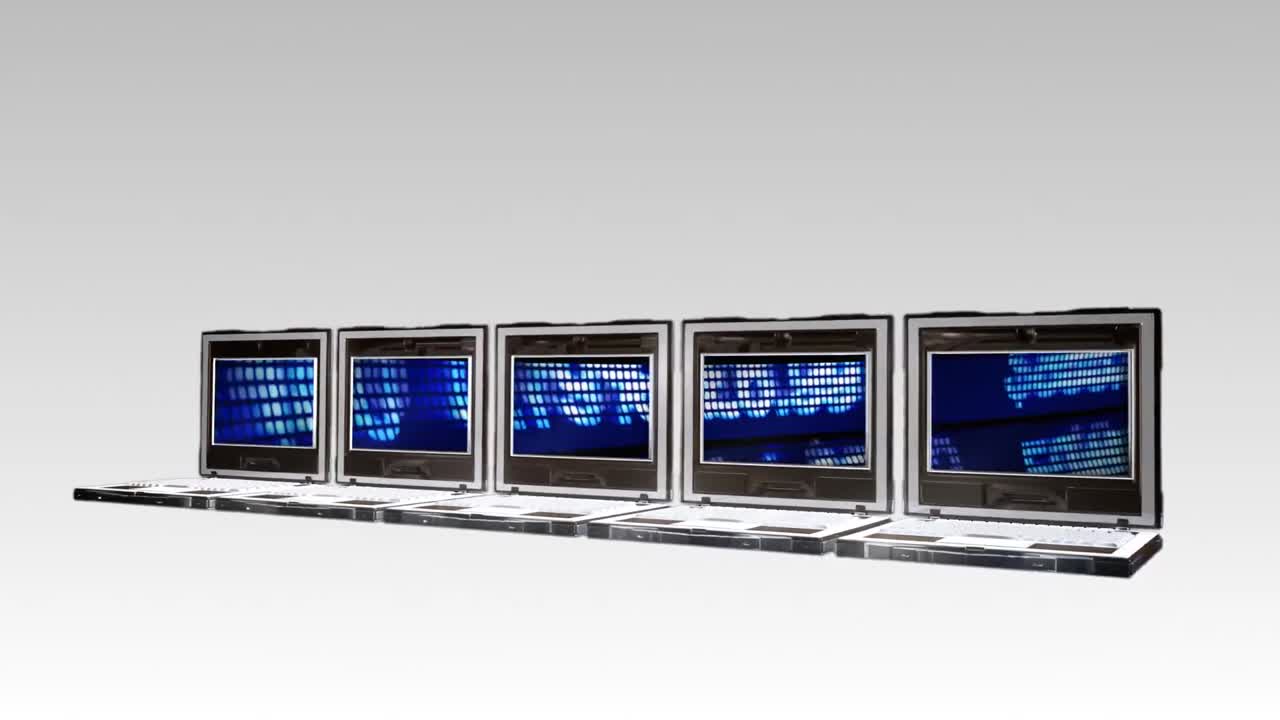 animación de la apertura de las computadoras portátiles